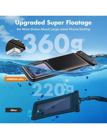 Funda Impermeable Flotante UNBREAKcable para Teléfono 7"