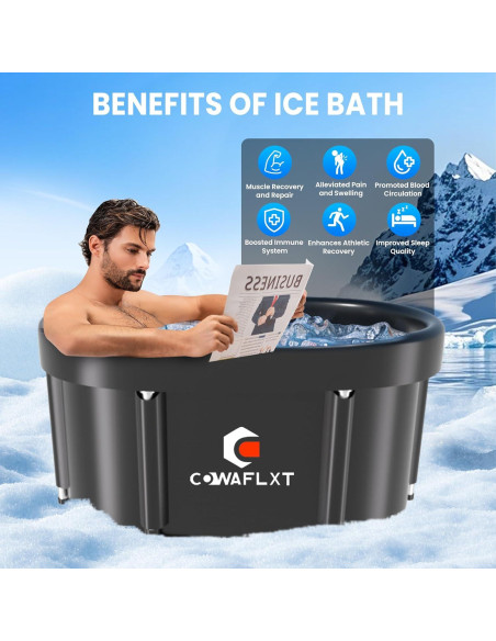 Bañera de Hielo COWAFLXT Ovalada 126 Galones Portátil
