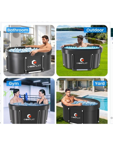 Bañera de Hielo COWAFLXT Ovalada 126 Galones Portátil
