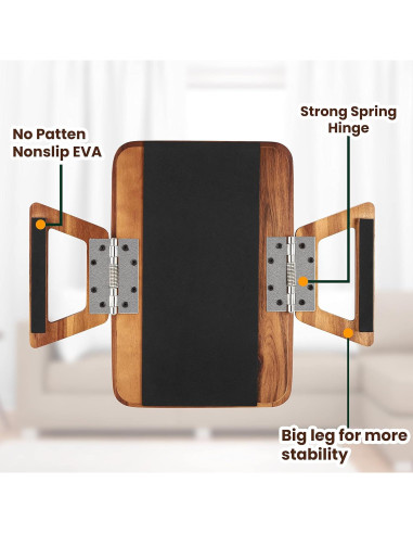 Mesa de Brazo de Sofá Tinamo AT01 - Madera Acacia Plegable