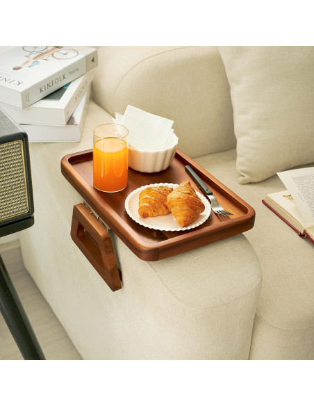 Mesa de Brazo de Sofá Tinamo AT01 - Madera Acacia Plegable
