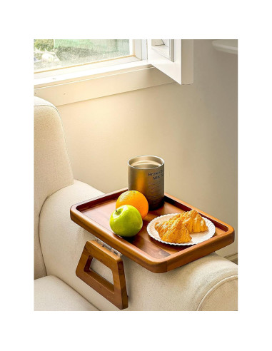 Mesa de Brazo de Sofá Tinamo AT01 - Madera Acacia Plegable