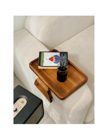 Mesa de Brazo de Sofá Tinamo AT01 - Madera Acacia Plegable