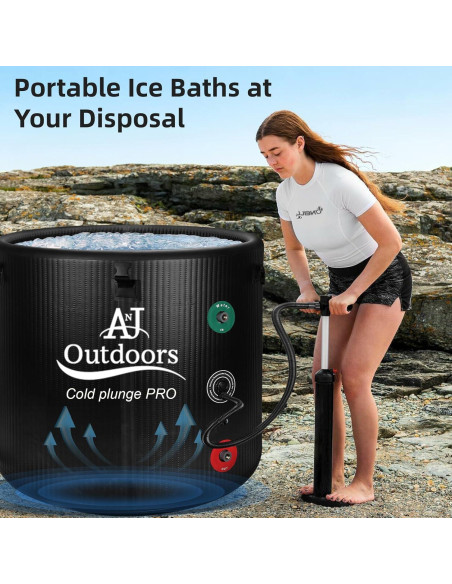 Bañera de Hielo ANJ Outdoors Inflable 488L para Recuperación