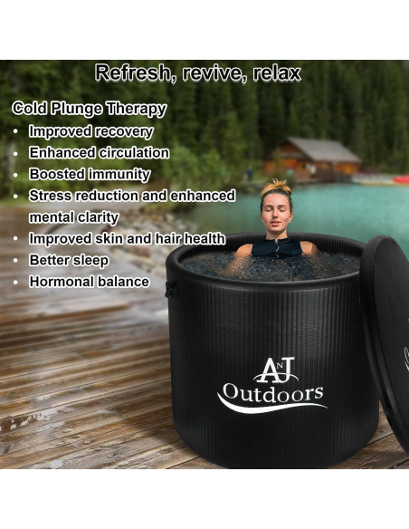 Bañera de Hielo ANJ Outdoors Inflable 488L para Recuperación