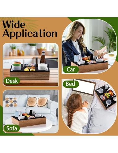 Bandeja Soporte Tazas Yerliker de Silicona y Madera Acacia