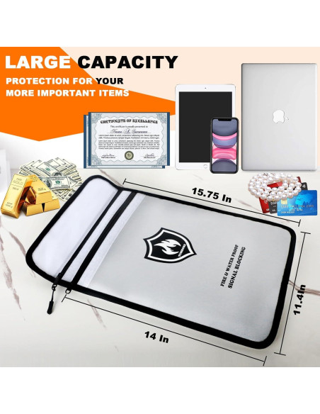 Bolsa Ignífuga Tusirgre 40x29 cm con Protección RFID