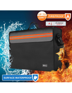 Caja de Documentos a Prueba de Fuego Wilmuz 37.8x29.9cm Negra 2