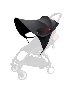 Cubierta Solar Impermeable para Cochecito Bebé Negro Ajustable