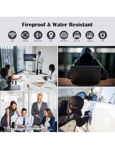 Bolsa Faraday OFASIZEN para Laptop Gris Resistente al Fuego