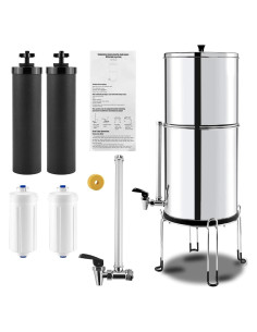Sistema de filtración de agua Fetechmate 8.5L con filtros de carbón