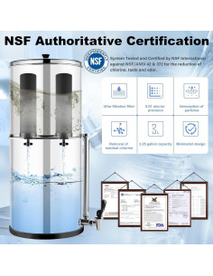 Sistema de filtración de agua Fetechmate 8.5L con filtros de carbón 2