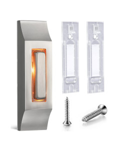 Botón de Timbre de Metal Enhon con Luz LED Cálida