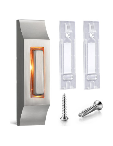 Botón de Timbre de Metal Enhon con Luz LED Cálida