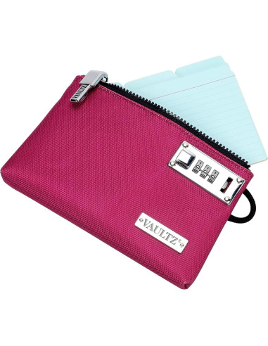 Bolsa de Dinero Vaultz Berry con Cerradura - 12,7 x 17,8 cm