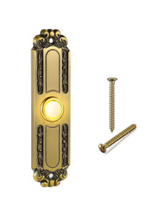 Botón de Timbre Iluminado Dreyoo Retro de Metal 13 cm