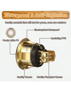 Botón de Timbre Iluminado Dreyoo Retro de Metal 13 cm 2