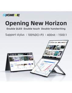 Monitor Doble EHOMEWEI X1 Pro 16" 2.5K Portátil 2