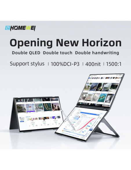 Monitor Doble EHOMEWEI X1 Pro 16" 2.5K Portátil