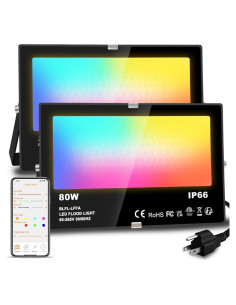 Luz de Inundación LED MELPO 80W RGB Control APP 8000LM
