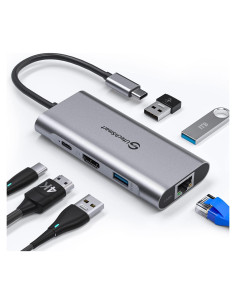 UtechSmart Hub USB C 6 en 1 HDMI 4K Ethernet 100W