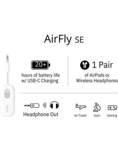 Twelve South AirFly SE | Adaptador Bluetooth Inalámbrico
