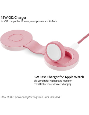 Cargador Inalámbrico Twelve South Butterfly SE 15W Rosa