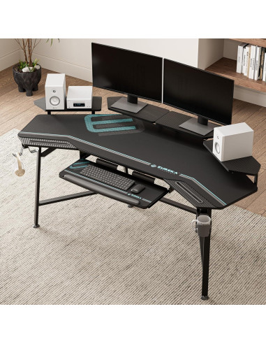 Soporte para Monitor EUREKA ERGONOMIC 50cm x 22cm Negro