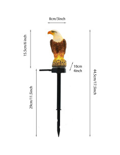 Estatua de Águila Solar CHUANGFENG 44.45 cm Decorativa 2