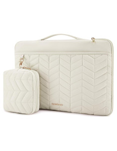 BAGSMART Funda para Laptop 36cm Beige Acolchada 13-14"