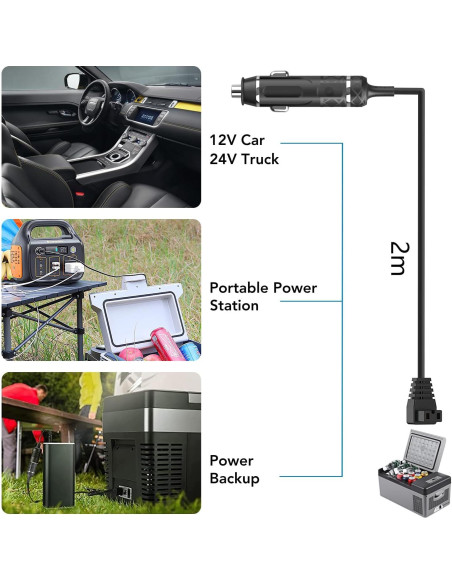 Adaptador de corriente KFD para nevera de coche 12V-24V