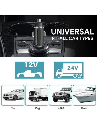 Adaptador de corriente KFD para nevera de coche 12V-24V