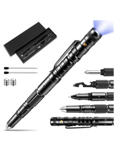 Bolígrafo Táctico Tsryrlr con Linterna y Multiherramienta