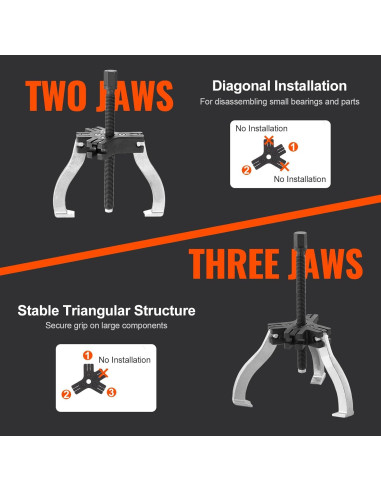 Juego de Extractores VEVOR 2 Piezas 7,62 y 17,78 cm