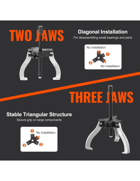 Juego de Extractores VEVOR 2 Piezas 7,62 y 17,78 cm