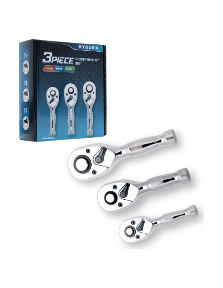 Juego de Llaves de Carraca Ryrura 1/4" 3/8" 1/2" Mini Juego de Llaves de Carraca Ryrura 1/4" 3/8" 1/2" Mini