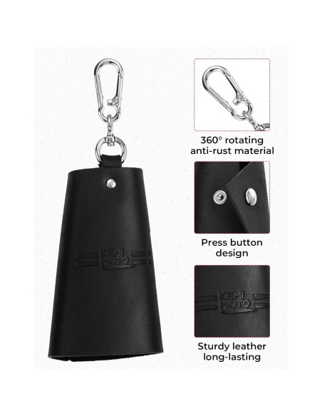 Funda de Llave de Cuero KEMIMOTO para Hombres 13x9cm