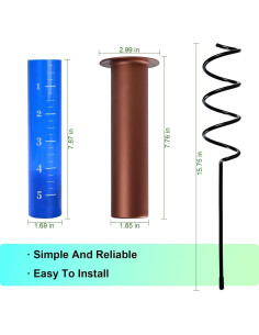 Medidor de lluvia PoJuzile 42 cm a prueba de congelación para jardín 2