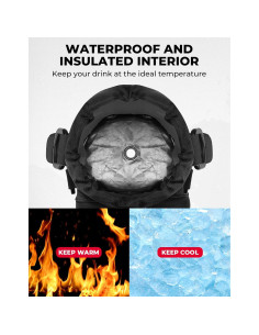 KEMIMOTO Transportador de Botellas de Agua 1,18 L Negro 2