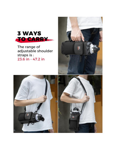 KEMIMOTO Transportador de Botellas de Agua 1,18 L Negro