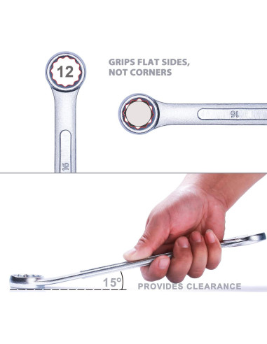 Juego de Llaves de Combinación EFFICERE 14 Piezas 6mm-19mm