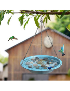 Baño de Aves Colgante WANGIRO 29 cm con Cadena 39.4 cm 2