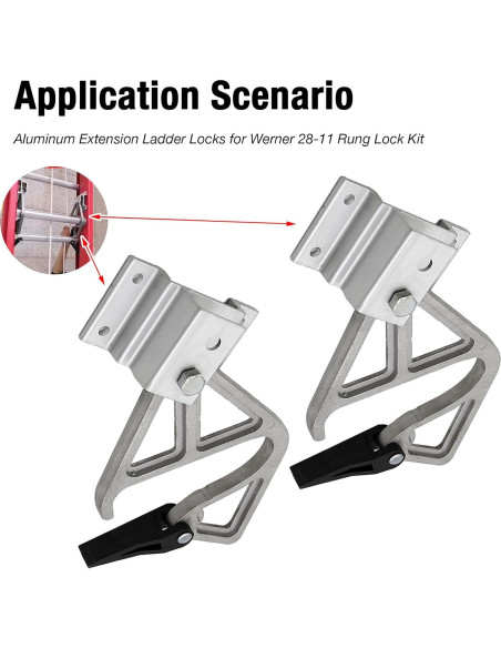 Kit de bloqueo de escalera ZUDKSUY con hebillas de aluminio