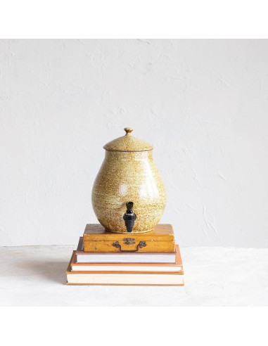 Dispensador de Bebidas Cerámica Creative Co-Op 4.73L Marrón