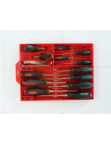 Organizador de Destornilladores Tool Sorter Rojo 16 Piezas