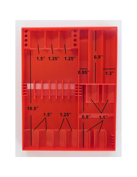 Organizador de Destornilladores Tool Sorter Rojo 16 Piezas