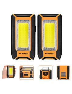 Luz de Trabajo LED Recargable 40W 1500Lúmenes 2Pack