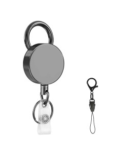 Carrete Retráctil Metálico LeBao para Insignias y Llaves