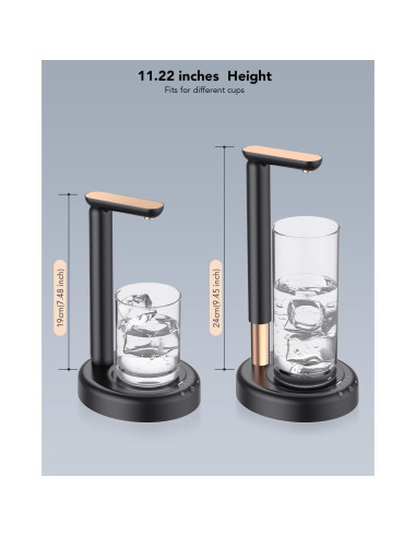 Dispensador de Agua SPOVEN 5 Galones Altura Ajustable Negro