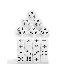 Juego de Dados Matemáticos Gejoy 18 Piezas 16 mm